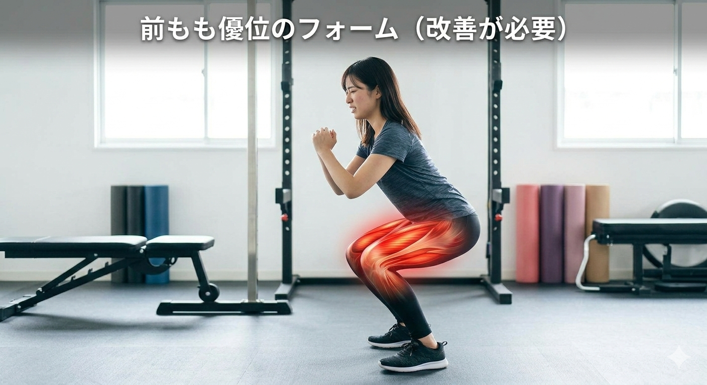 スクワットで前ももに効いてしまう？原因と対策を幅広く調査！