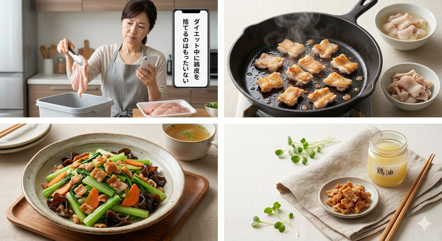 ダイエット中に鶏皮を捨てるのはもったいない？上手な活用法などを幅広く調査！