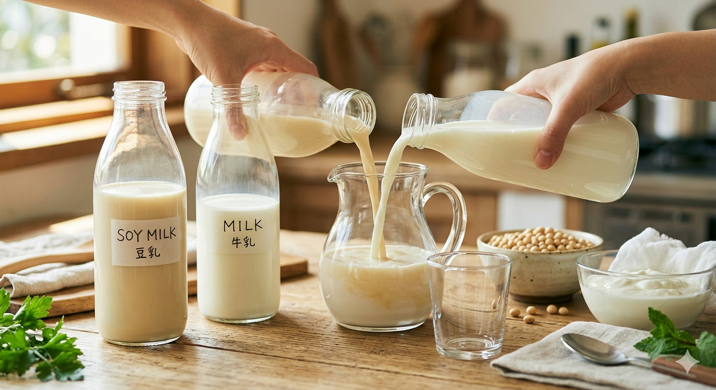 豆乳と牛乳は混ぜるとどうなるの？豆乳と牛乳を混ぜる効果や活用法を幅広く調査！